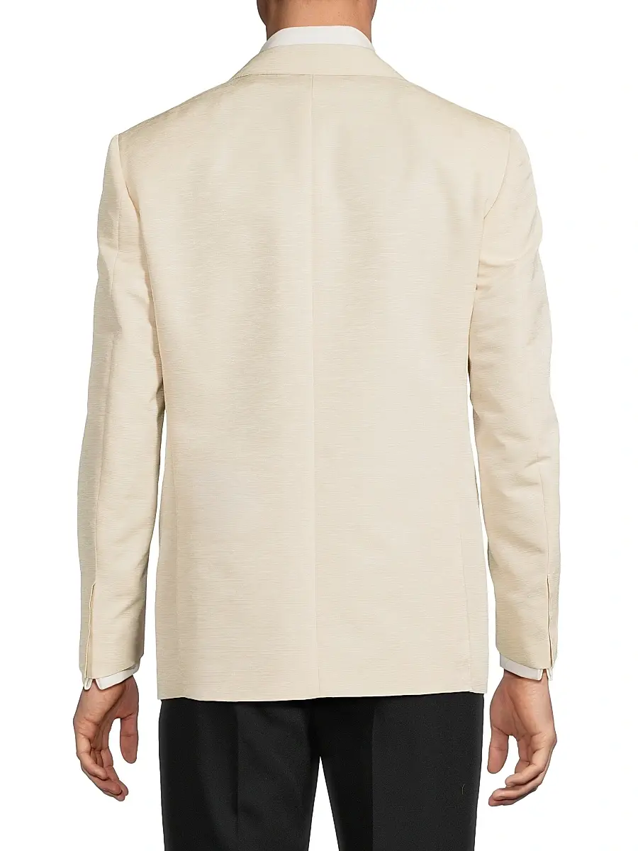 Canali Men's Textured Wool-Silk Dinner Jacket | Thumbnail 5 Canali Men's Textured Wool-Silk Dinner Jacket | Thumbnail 5