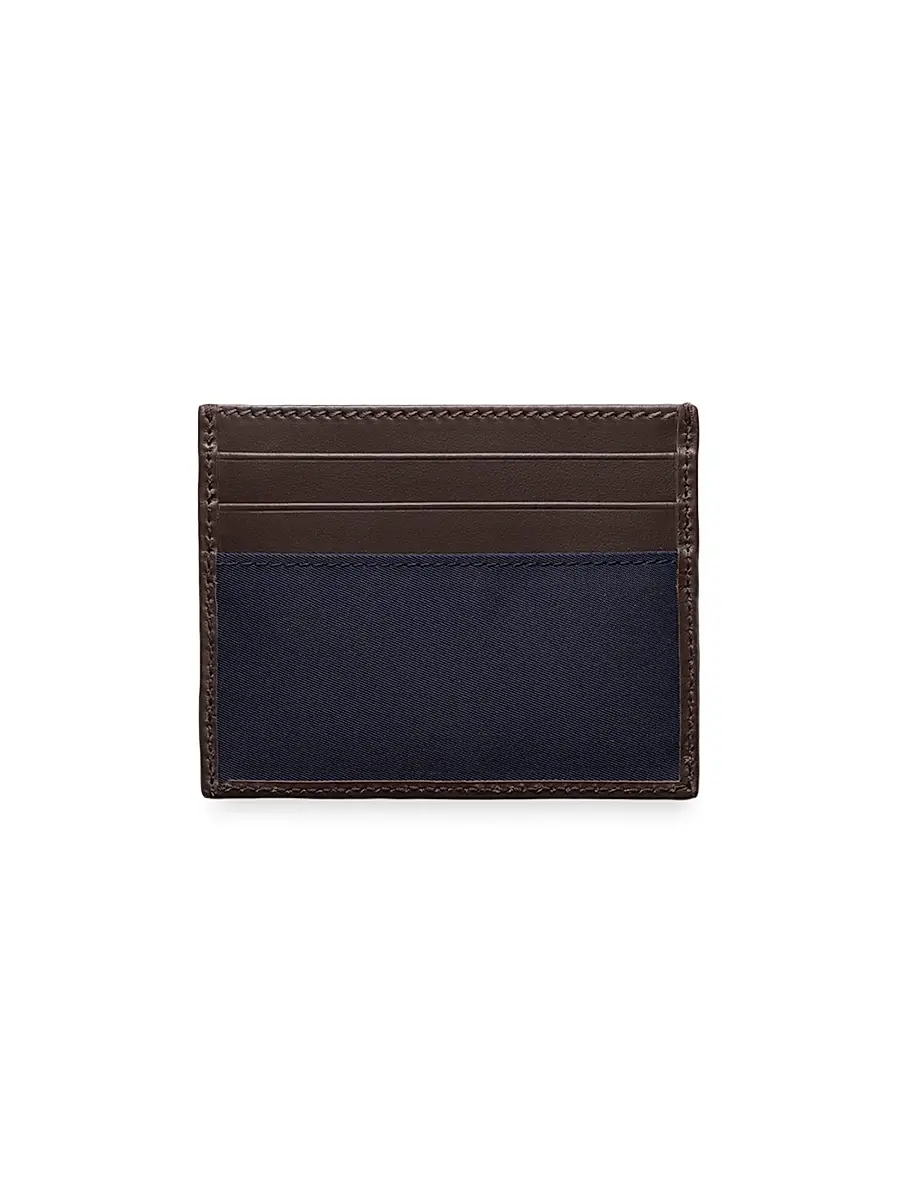 Prada Men's Re-Nylon and Leather Card Holder - Blue | Thumbnail 2 Prada Men's Re-Nylon and Leather Card Holder - Blue | Thumbnail 2