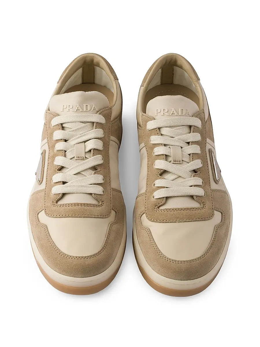 Prada Men's Downtown Re-Nylon and Suede Sneakers - Dark Green | Thumbnail 2