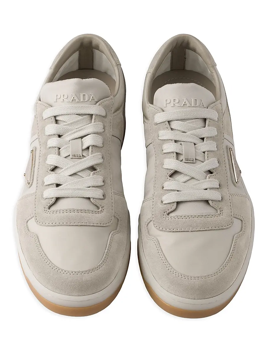 Prada Men's Downtown Re-Nylon and Suede Sneakers - Dark Green | Thumbnail 14