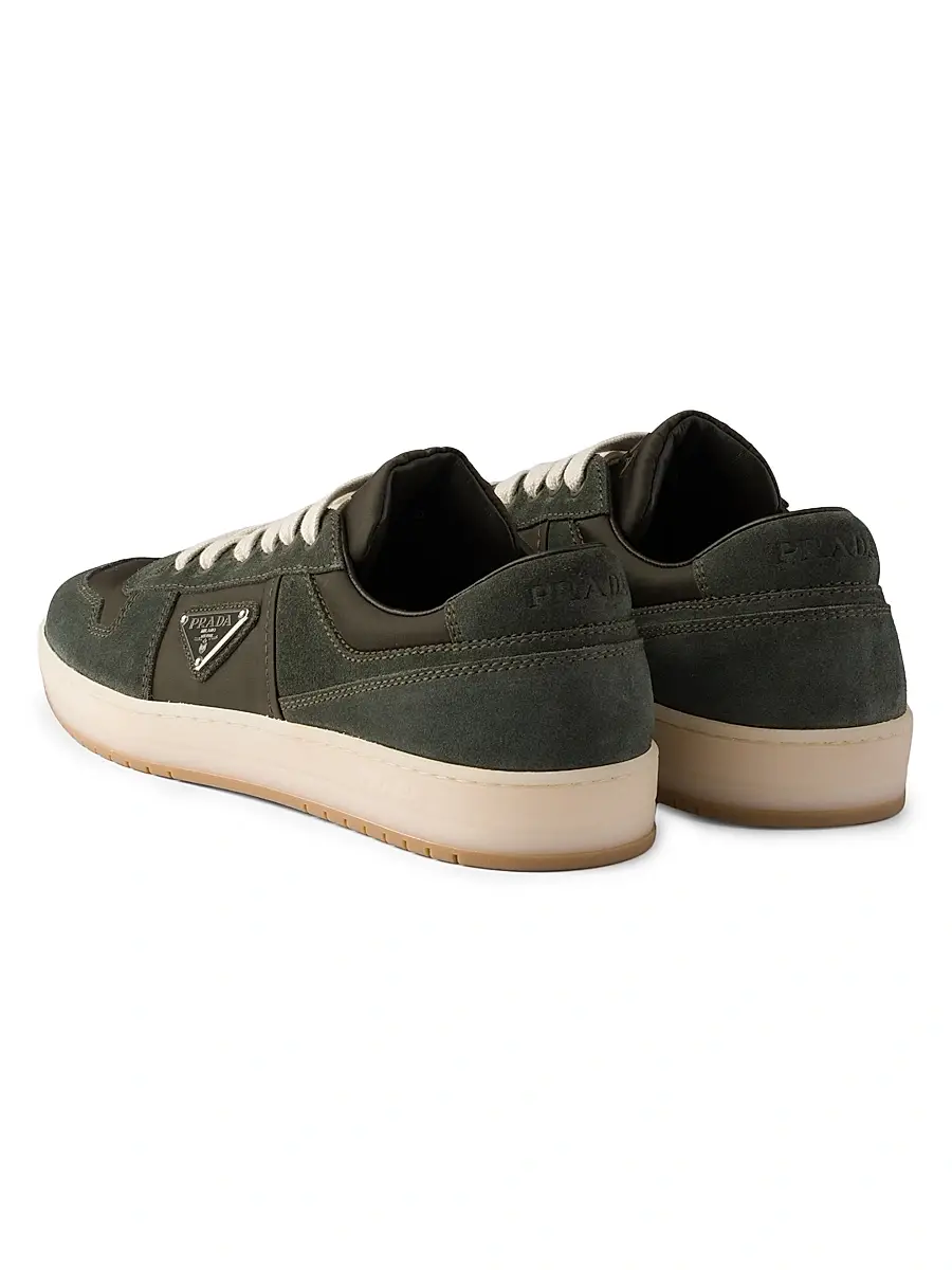 Prada Men's Downtown Re-Nylon and Suede Sneakers - Dark Green | Thumbnail 19