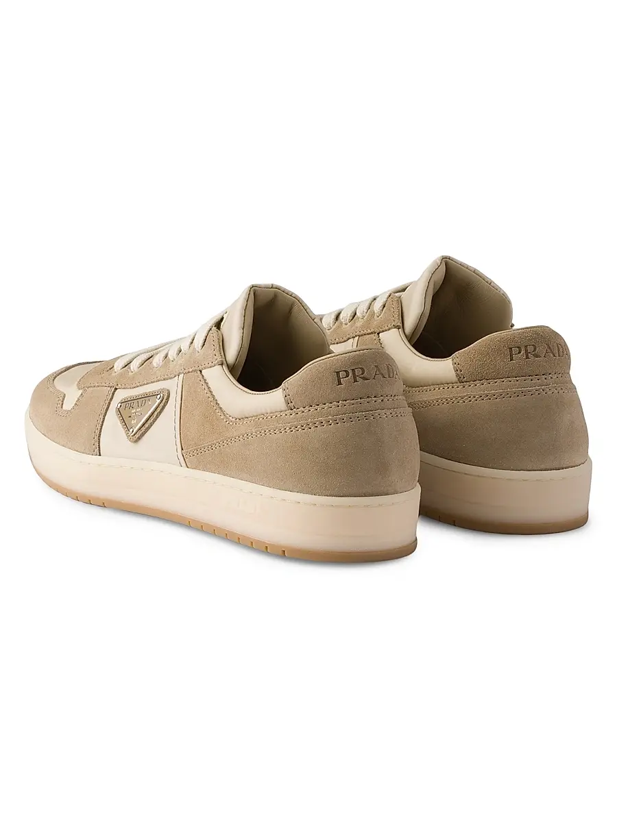 Prada Men's Downtown Re-Nylon and Suede Sneakers - Dark Green | Thumbnail 3
