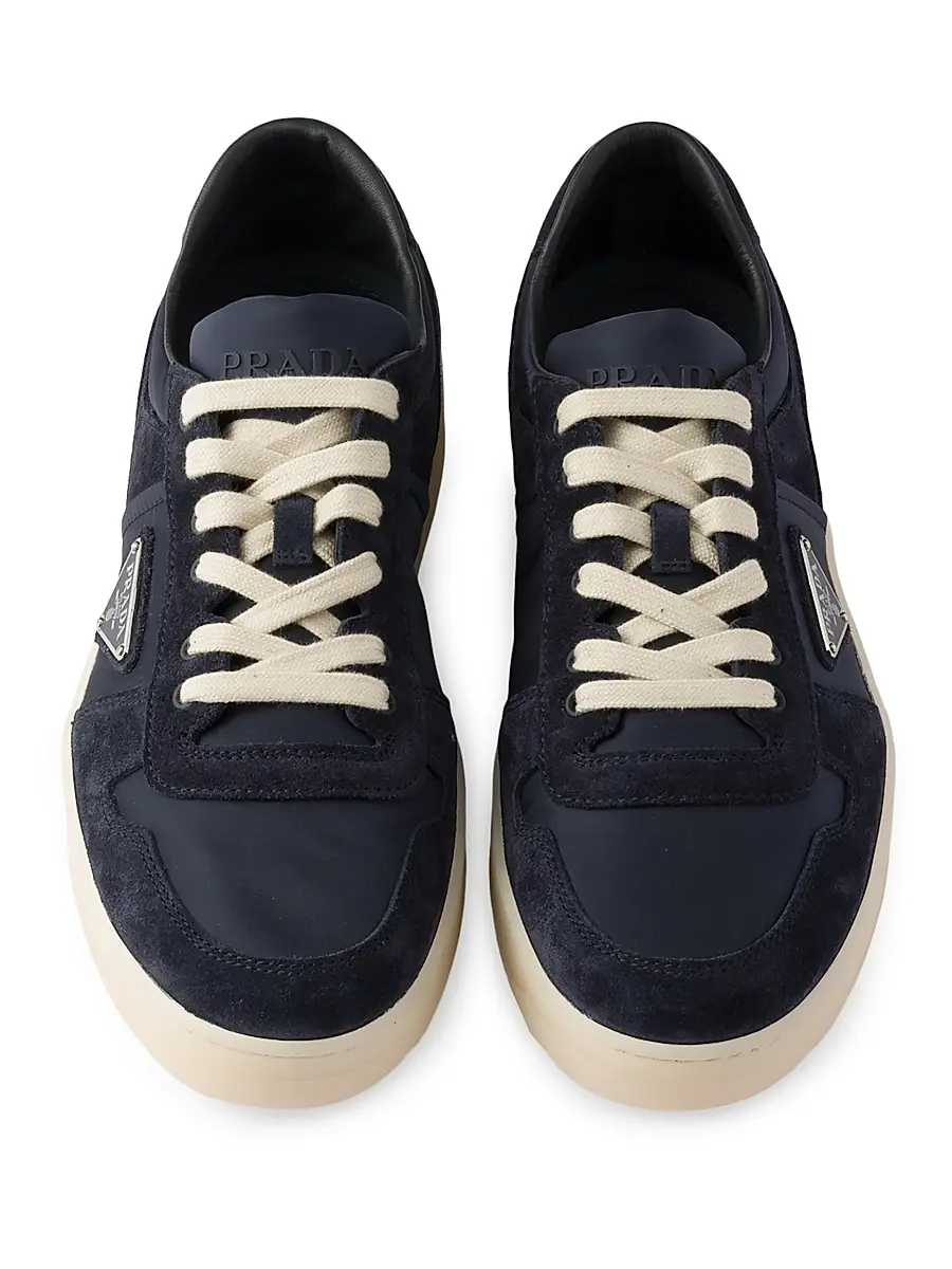 Prada Men's Downtown Re-Nylon and Suede Sneakers - Dark Green | Thumbnail 6