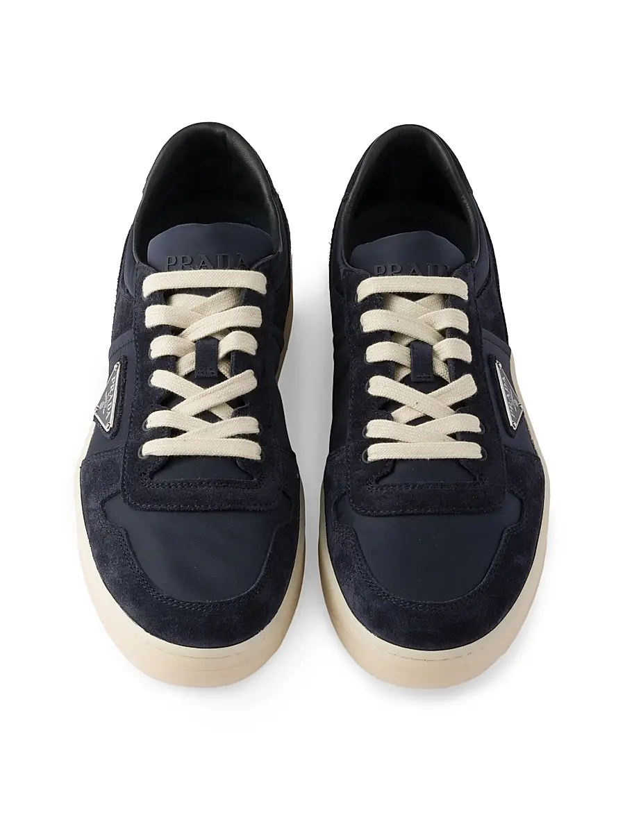 Prada Men's Downtown Re-Nylon and Suede Sneakers - Dark Green | Thumbnail 10