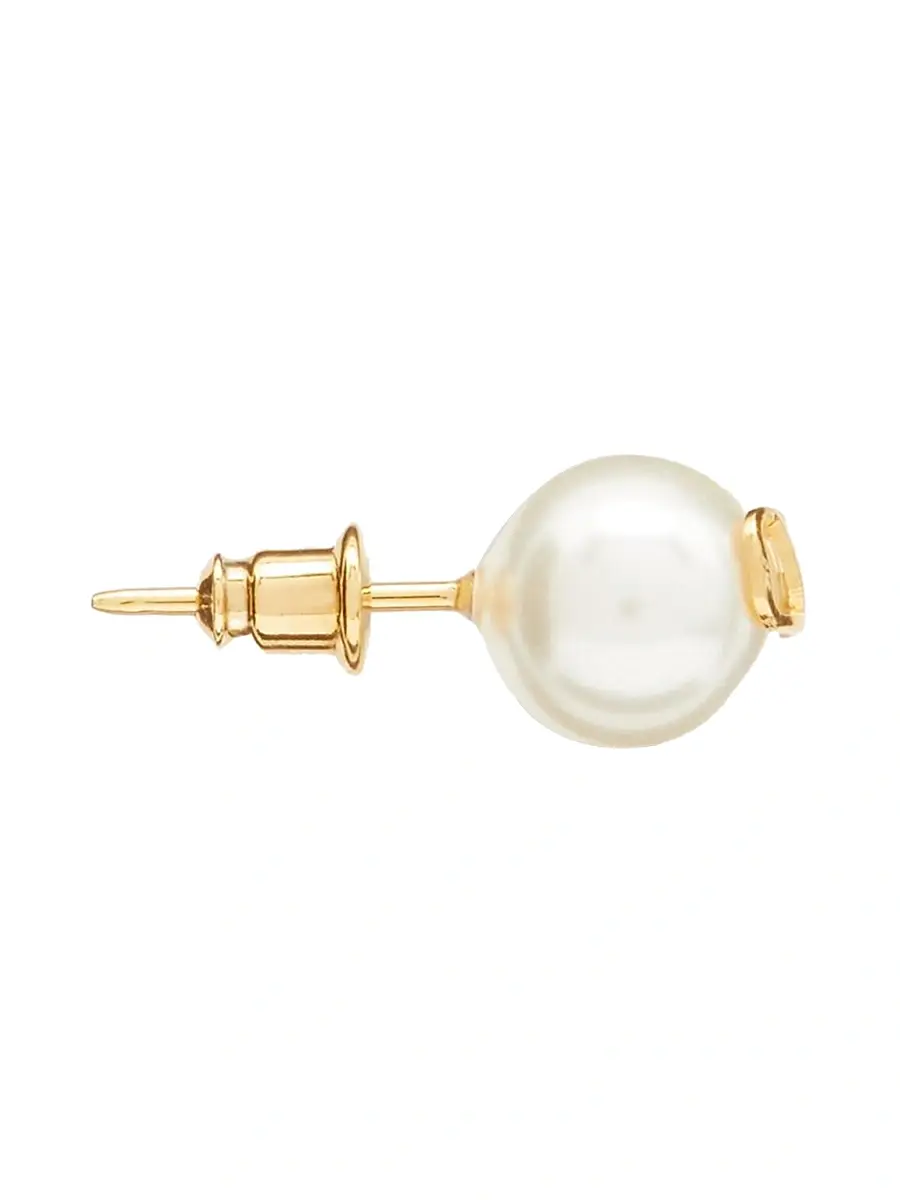 Valentino Garavani Women's VLogo Signature Earrings with Pearls - Gold | Thumbnail 4 Valentino Garavani Women's VLogo Signature Earrings with Pearls - Gold | Thumbnail 4