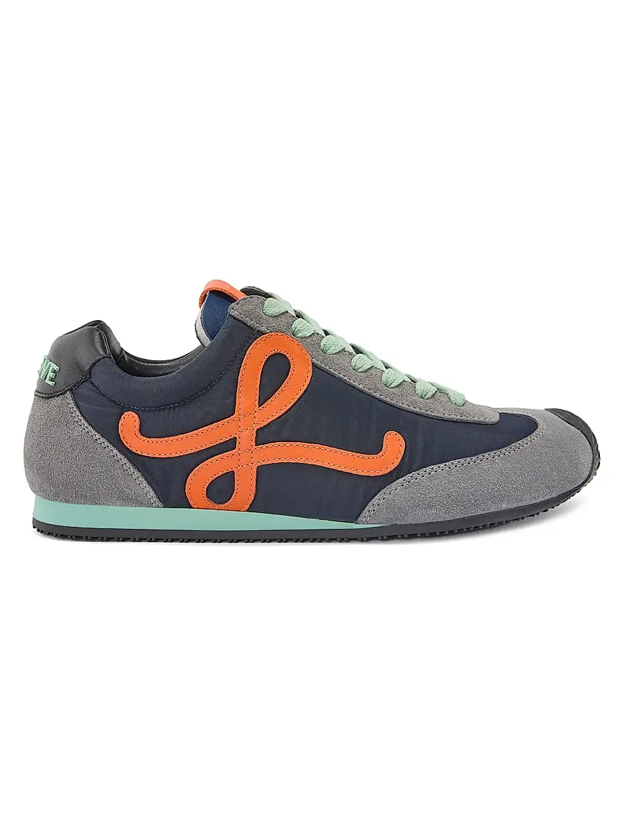 LOEWE Men's Ballet Runner 2.0 Low-Top Sneakers - Navy Orange | Image 1 LOEWE Men's Ballet Runner 2.0 Low-Top Sneakers - Navy Orange | Image 1