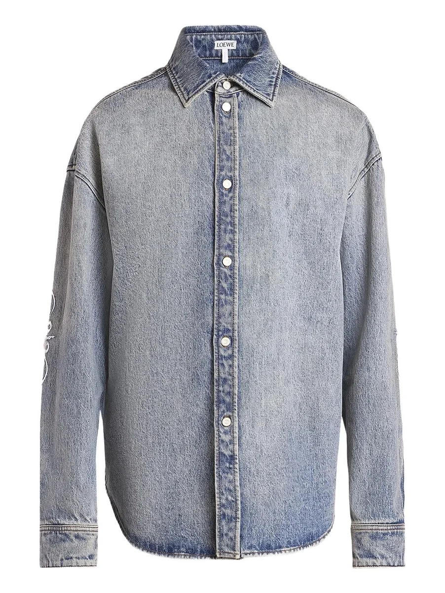 Loewe Men's Denim Long-Sleeve Shirt