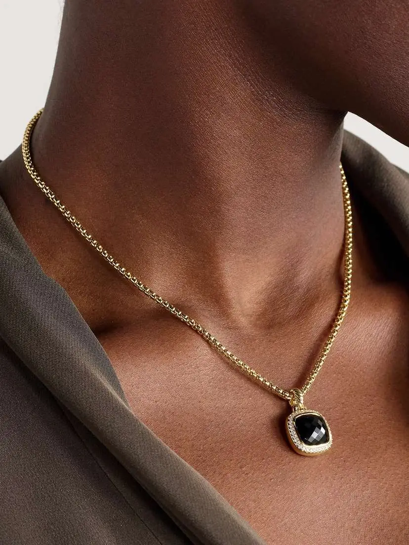 David Yurman Albion® 18-karat Gold, Onyx And Diamond Pendant - Black | Thumbnail 2 David Yurman Albion® 18-karat Gold, Onyx And Diamond Pendant - Black | Thumbnail 2