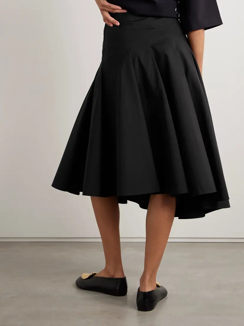 FFORME Rio Asymmetric Paneled Cotton-poplin Midi Skirt | Thumbnail 4