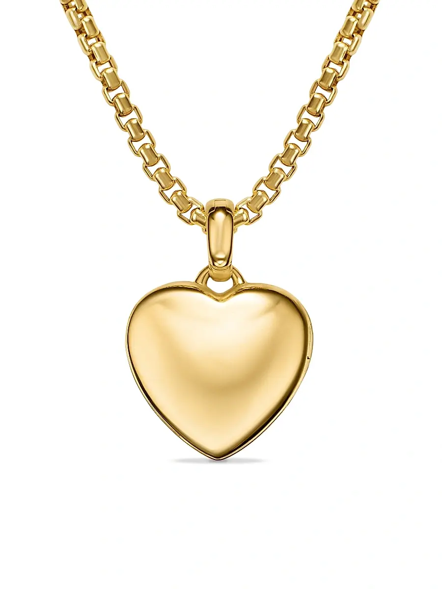 David Yurman Women's Sculpted Cable Heart Locket in 18K Yellow Gold, 23MM - Gold | Thumbnail 3 David Yurman Women's Sculpted Cable Heart Locket in 18K Yellow Gold, 23MM - Gold | Thumbnail 3