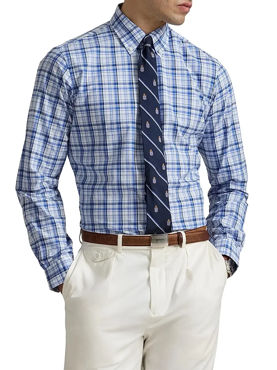 Polo Ralph Lauren Men's Classic Fit Plaid Poplin Shirt | Thumbnail 3 Polo Ralph Lauren Men's Classic Fit Plaid Poplin Shirt | Thumbnail 3