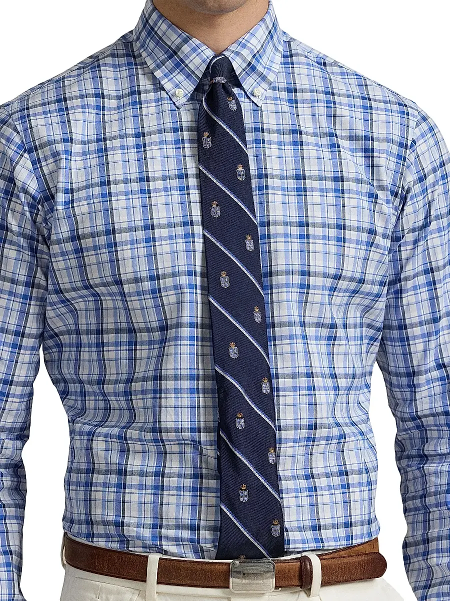 Polo Ralph Lauren Men's Classic Fit Plaid Poplin Shirt | Thumbnail 5 Polo Ralph Lauren Men's Classic Fit Plaid Poplin Shirt | Thumbnail 5