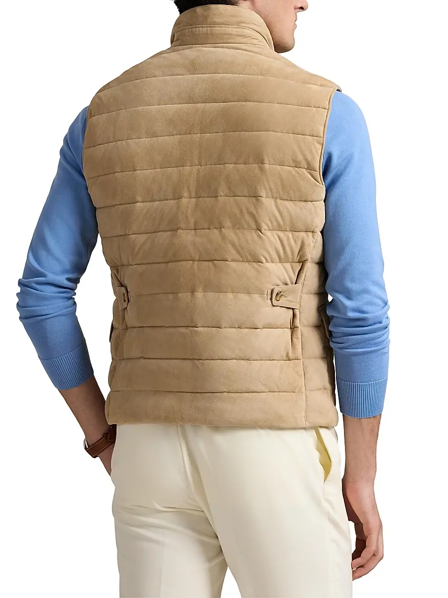 Polo Ralph Lauren Men's Quilted Suede Vest | Thumbnail 4 Polo Ralph Lauren Men's Quilted Suede Vest | Thumbnail 4