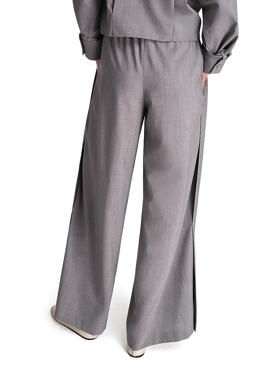 TWP Women's Eva Tux Pleat Pants - Medium Heather Grey | Thumbnail 5 TWP Women's Eva Tux Pleat Pants - Medium Heather Grey | Thumbnail 5