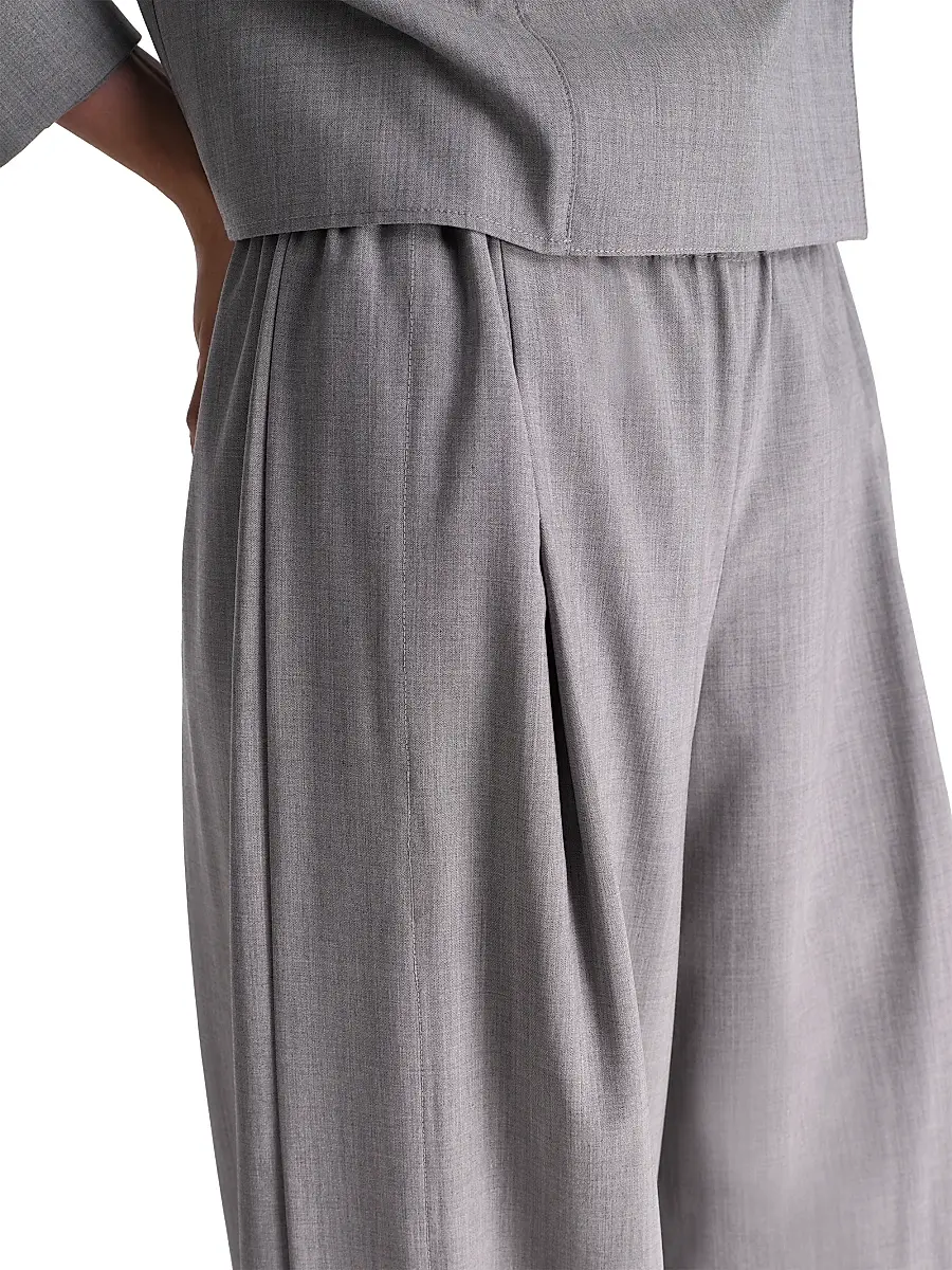 TWP Women's Eva Tux Pleat Pants - Medium Heather Grey | Thumbnail 6 TWP Women's Eva Tux Pleat Pants - Medium Heather Grey | Thumbnail 6