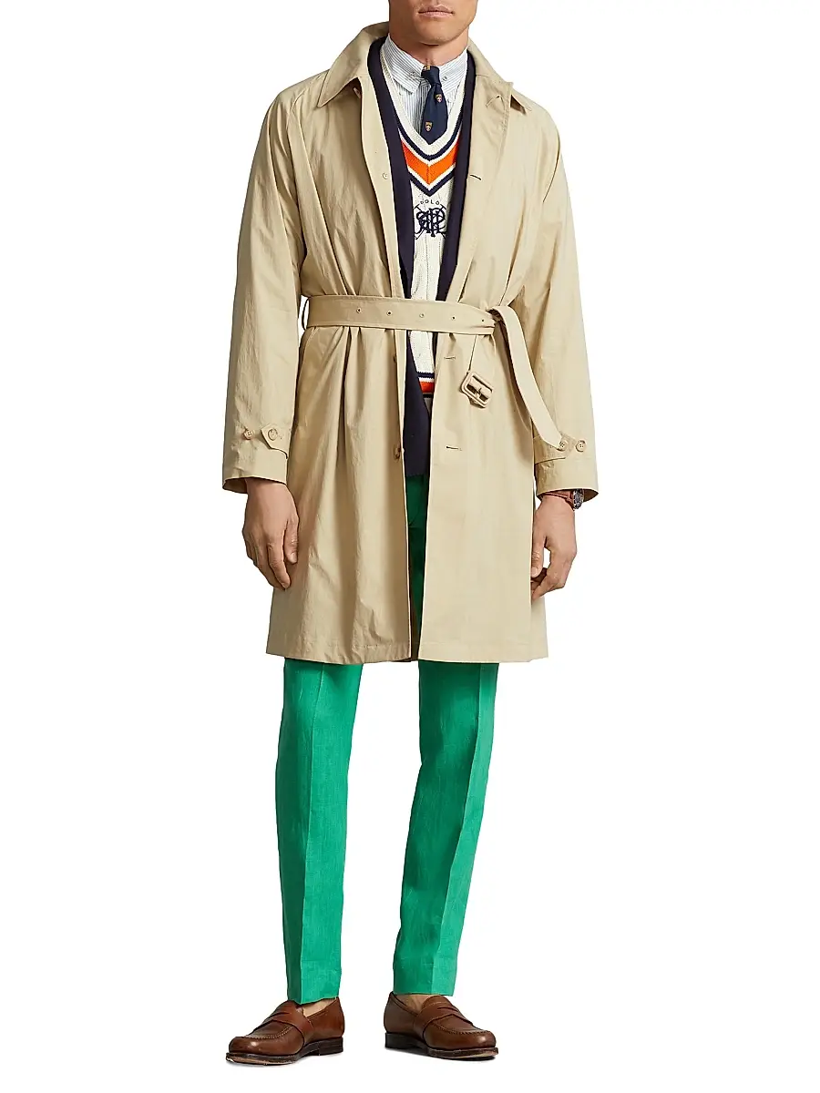 Polo Ralph Lauren Men's Stretch-Cotton Balmacaan Topcoat | Thumbnail 2