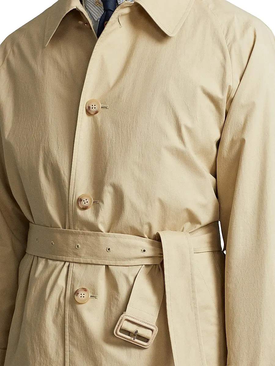 Polo Ralph Lauren Men's Stretch-Cotton Balmacaan Topcoat | Thumbnail 5