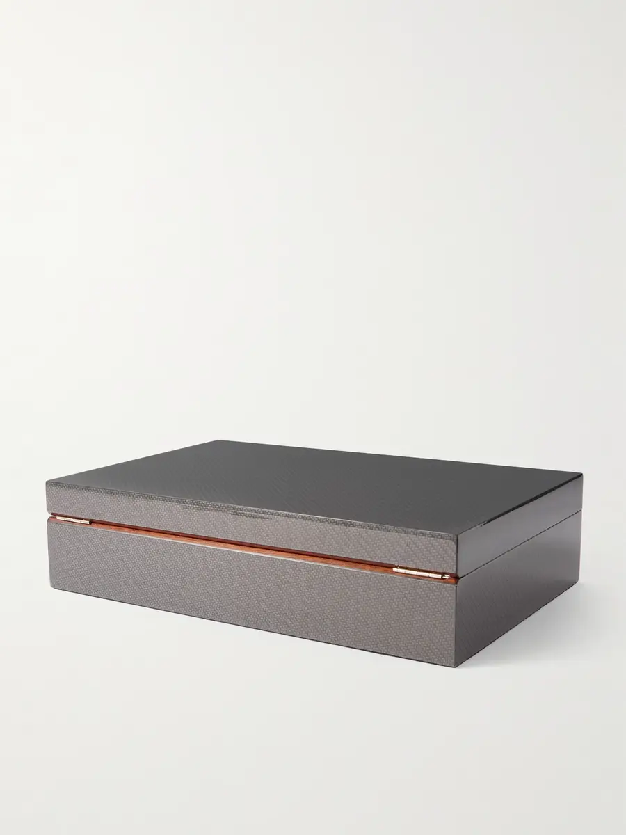 Rapport London Carbon Fiber and Wood 10-Piece Watch Box - Men | Thumbnail 3 Rapport London Carbon Fiber and Wood 10-Piece Watch Box - Men | Thumbnail 3