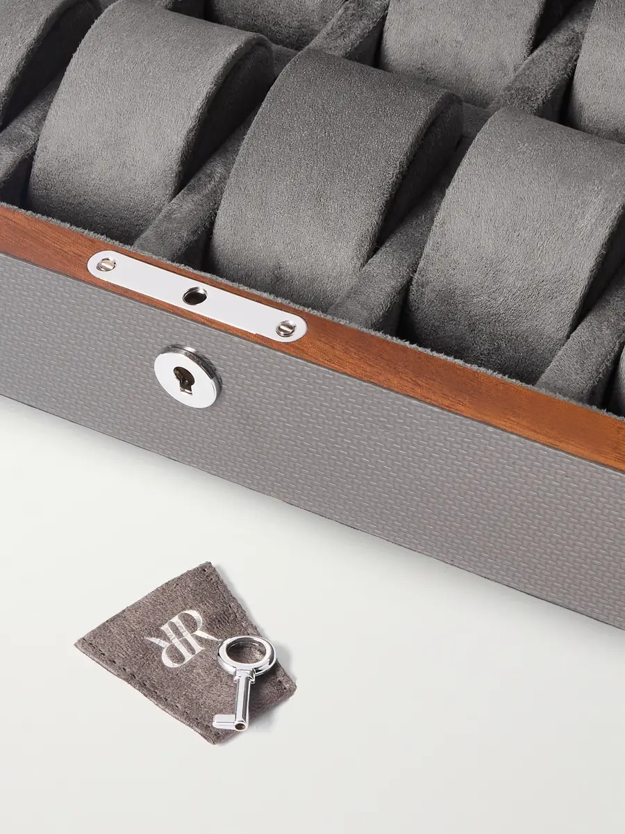 Rapport London Carbon Fiber and Wood 10-Piece Watch Box - Men | Thumbnail 4 Rapport London Carbon Fiber and Wood 10-Piece Watch Box - Men | Thumbnail 4