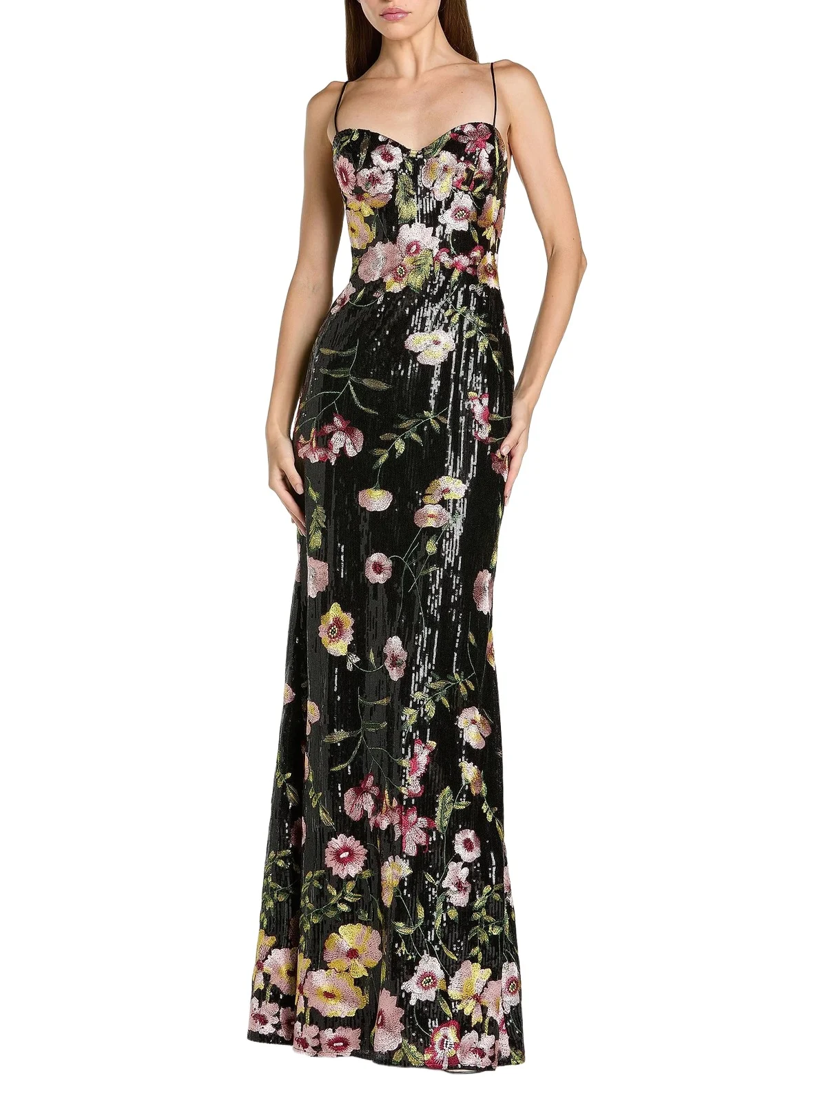 Women's Bustier Floral Appliqué Gown Women's Bustier Floral Appliqué Gown