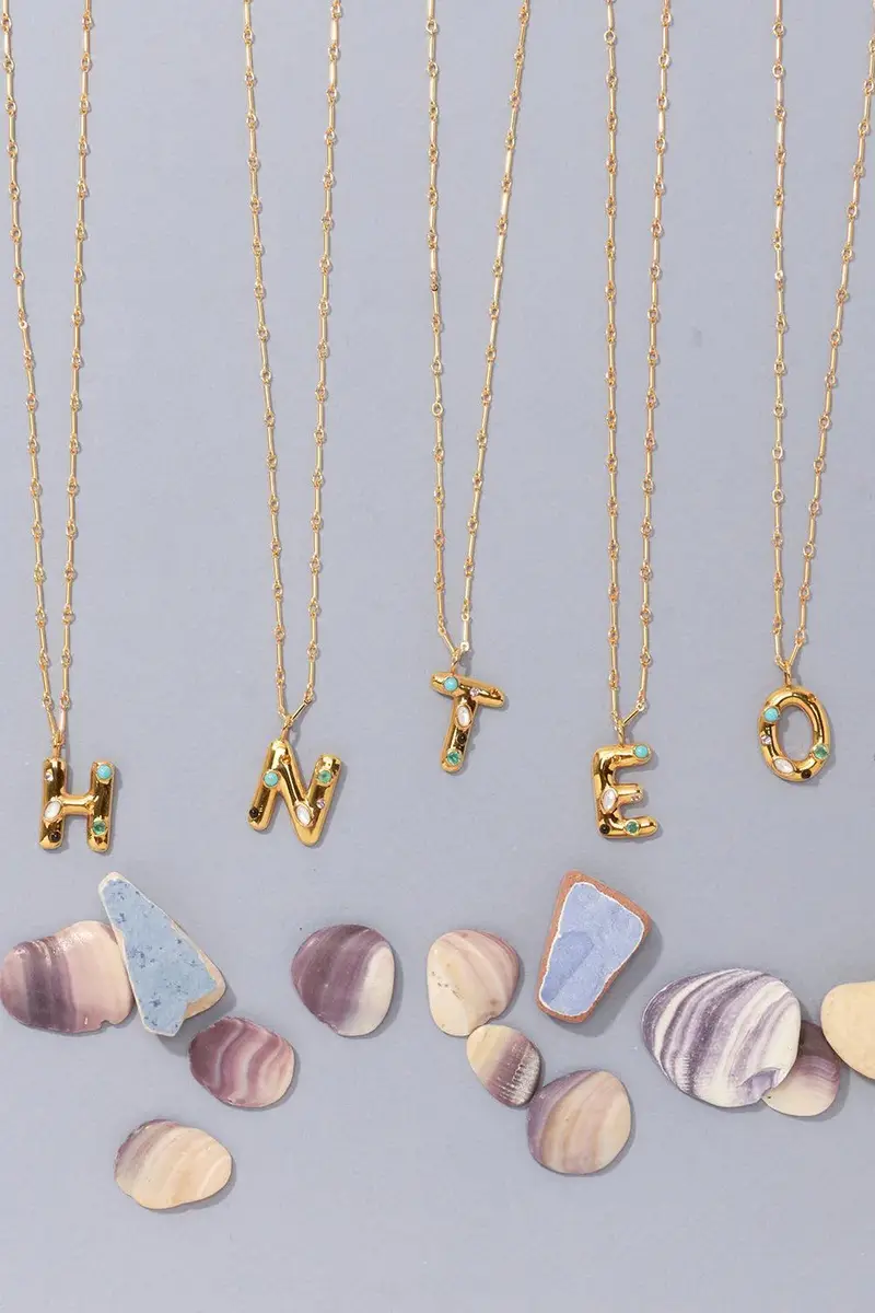Lizzie Fortunato Confetti Letter Necklace | Thumbnail 3 Lizzie Fortunato Confetti Letter Necklace | Thumbnail 3