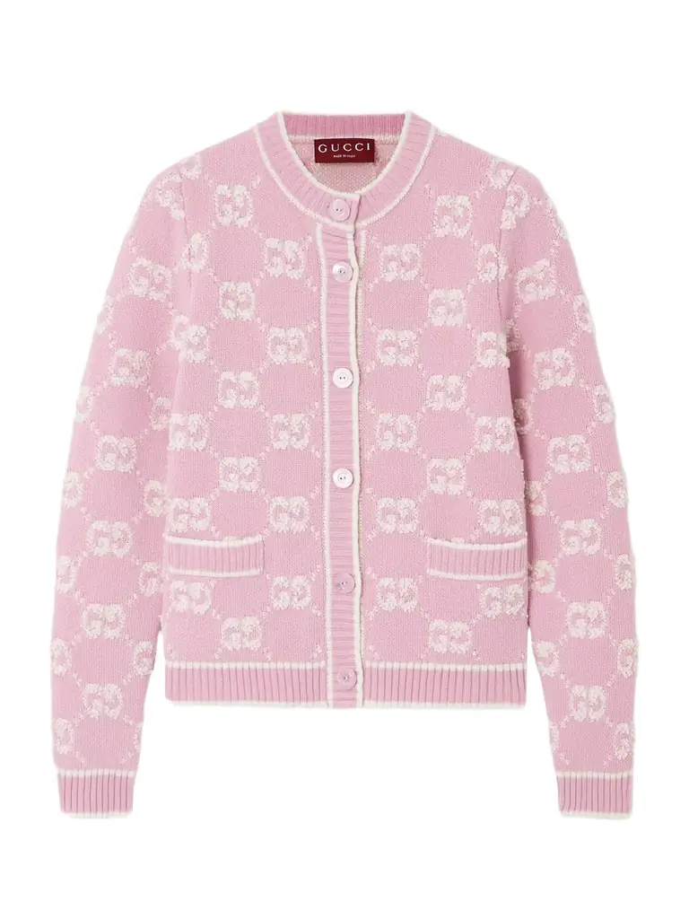 Wool Bouclé-jacquard Cardigan