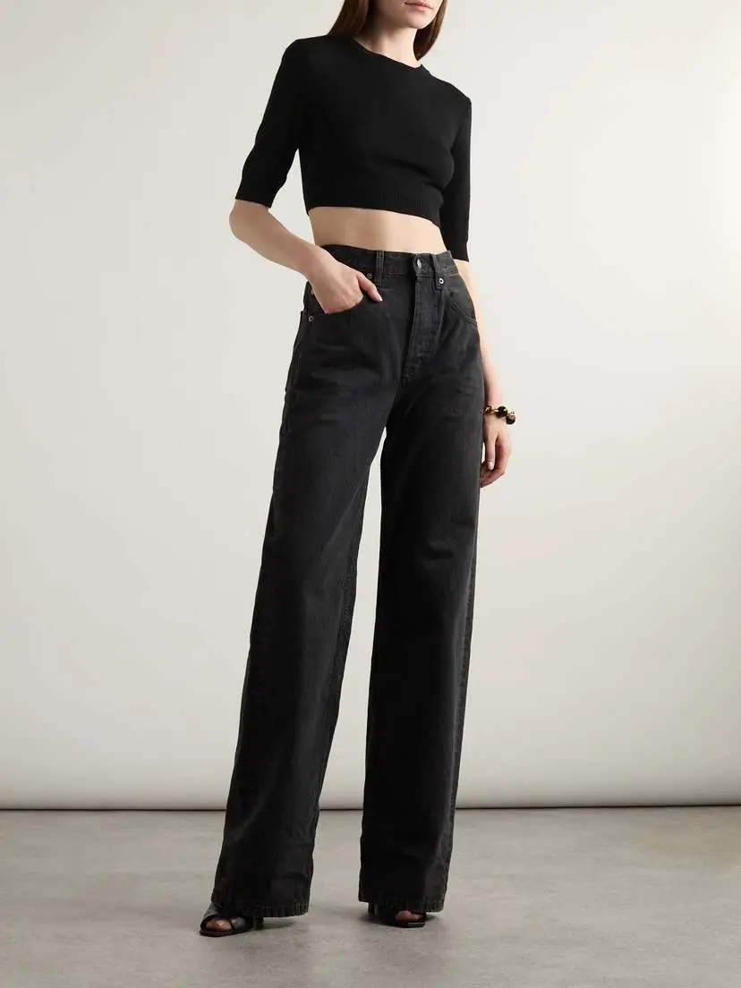 Saint Laurent 90s Baggy High-rise Wide-leg Jeans | Thumbnail 2
