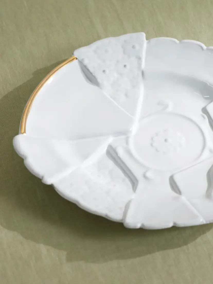 Astier De Villatte + Sacai Patchwork Gold-plated Ceramic Dinner Plate | Thumbnail 3 Astier De Villatte + Sacai Patchwork Gold-plated Ceramic Dinner Plate | Thumbnail 3