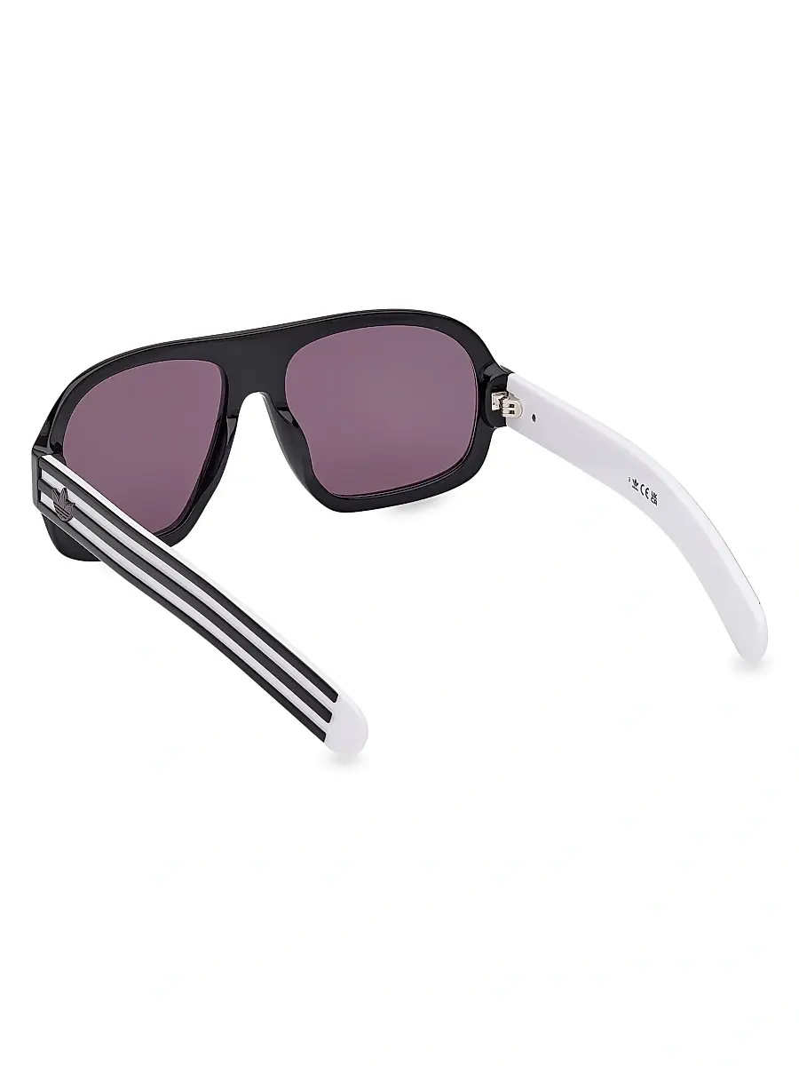 adidas Men's 59MM Pilot Sunglasses - Purple Black White | Thumbnail 4 adidas Men's 59MM Pilot Sunglasses - Purple Black White | Thumbnail 4