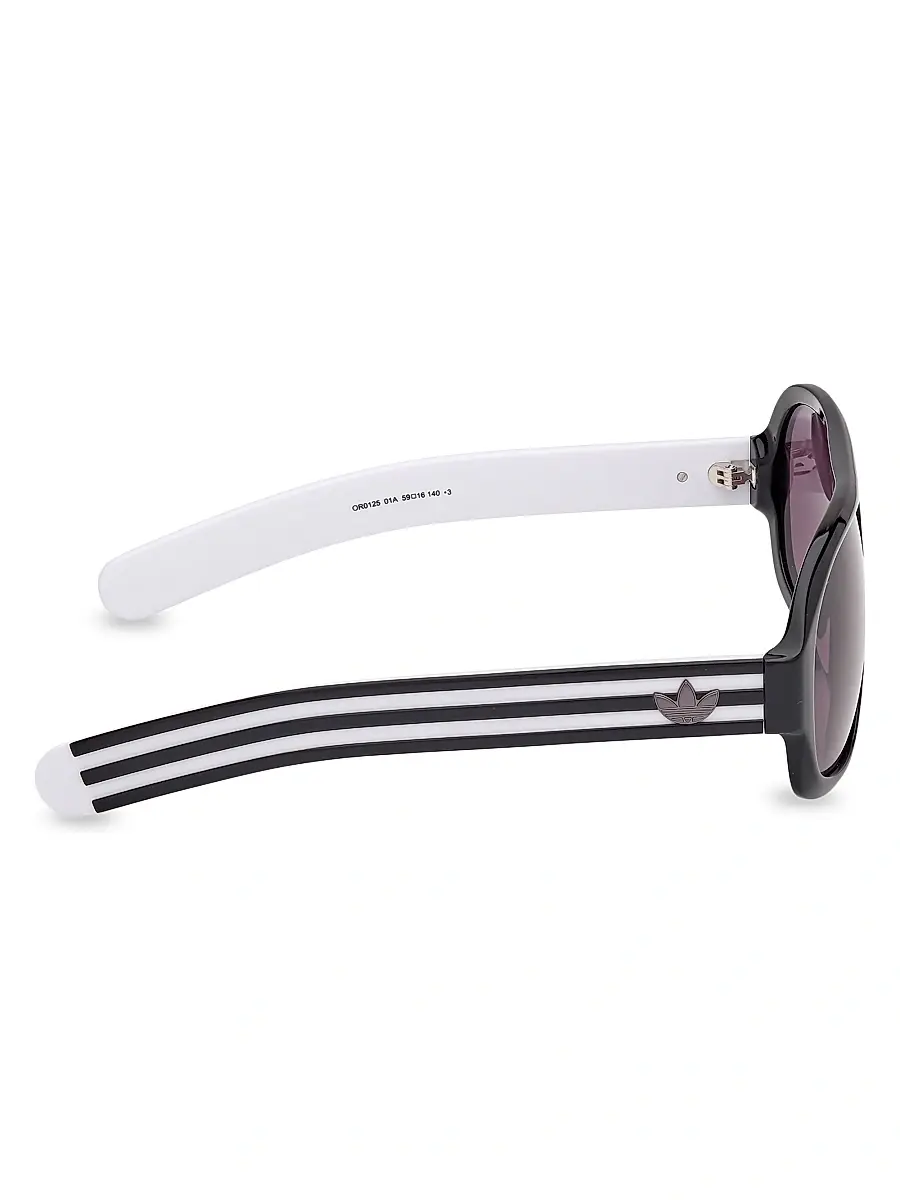 adidas Men's 59MM Pilot Sunglasses - Purple Black White | Thumbnail 7 adidas Men's 59MM Pilot Sunglasses - Purple Black White | Thumbnail 7