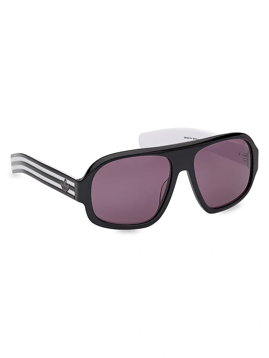 adidas Men's 59MM Pilot Sunglasses - Purple Black White | Thumbnail 8 adidas Men's 59MM Pilot Sunglasses - Purple Black White | Thumbnail 8