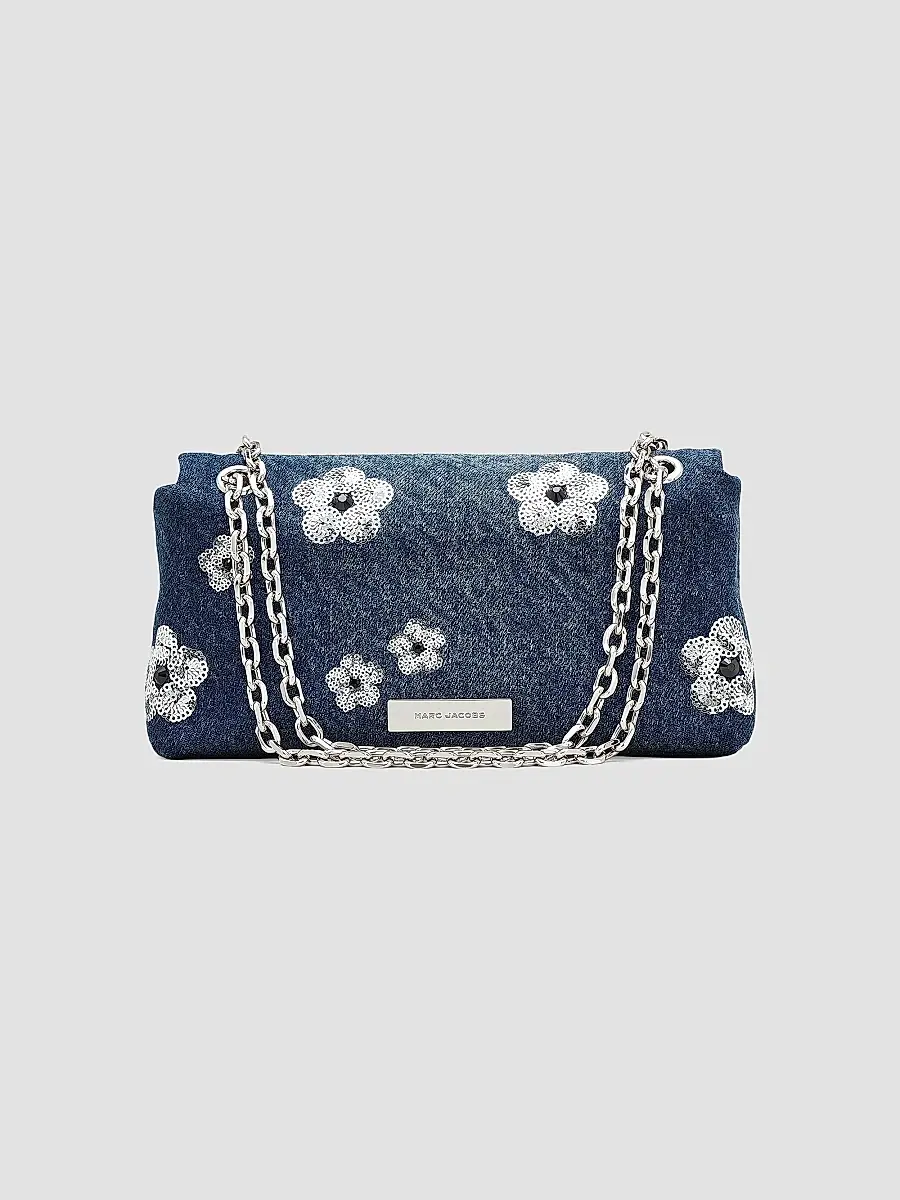 Marc Jacobs Women's The Sequin Daisy Denim Dual Chain Wallet | Thumbnail 4 Marc Jacobs Women's The Sequin Daisy Denim Dual Chain Wallet | Thumbnail 4