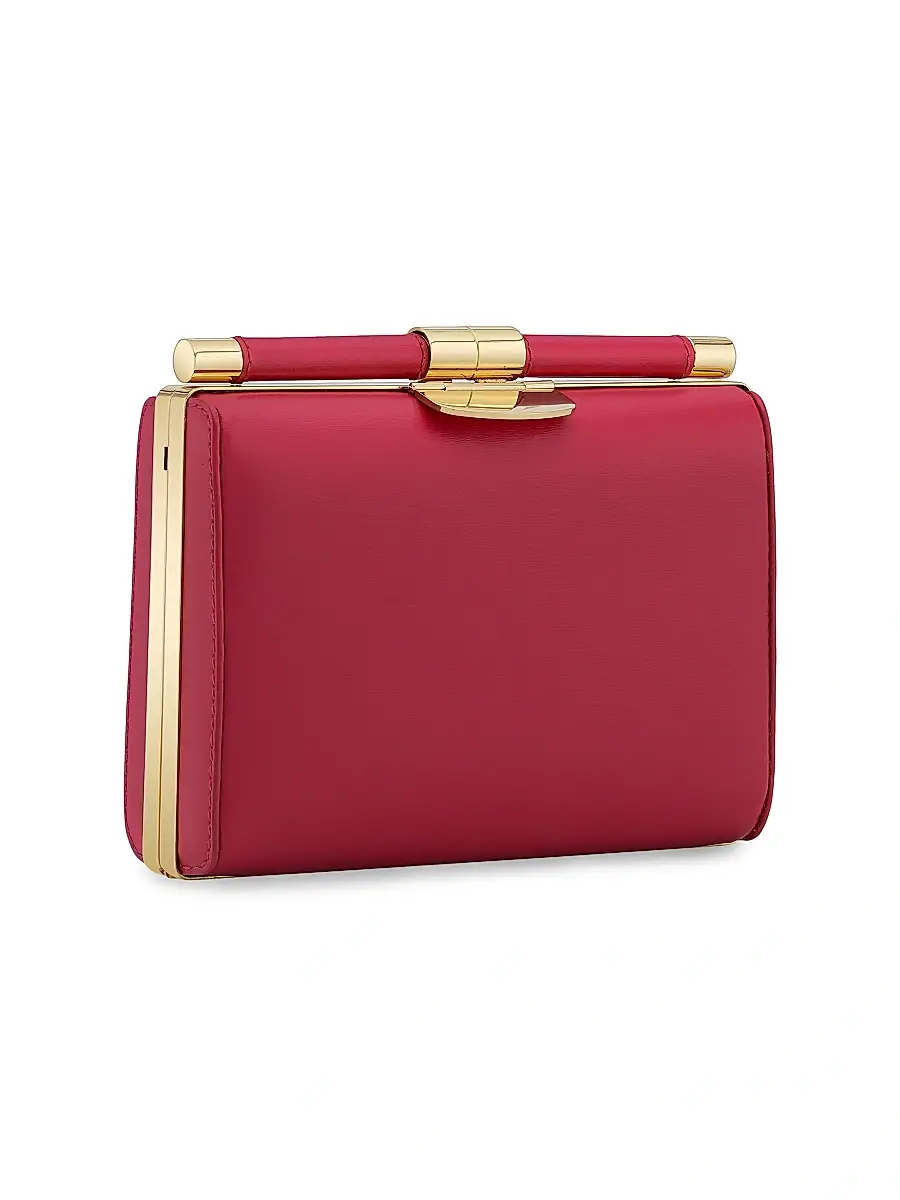 Tyler Ellis Women's Jamie Clutch Small in Du Puy Leather - Azalea | Image 1 Tyler Ellis Women's Jamie Clutch Small in Du Puy Leather - Azalea | Image 1