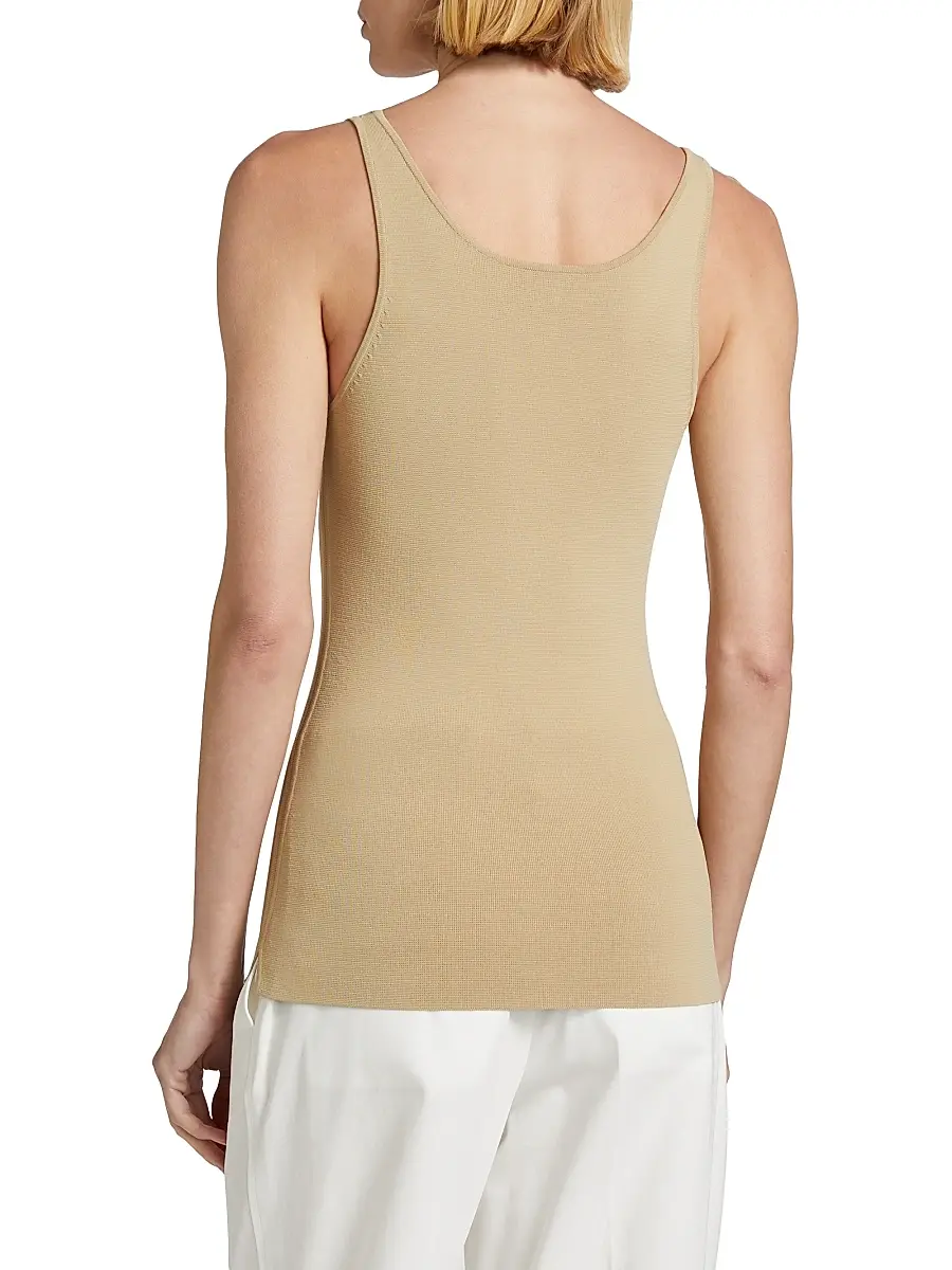 Toteme Women's Stretch Jersey Scoopneck Tank - Desert | Thumbnail 5 Toteme Women's Stretch Jersey Scoopneck Tank - Desert | Thumbnail 5