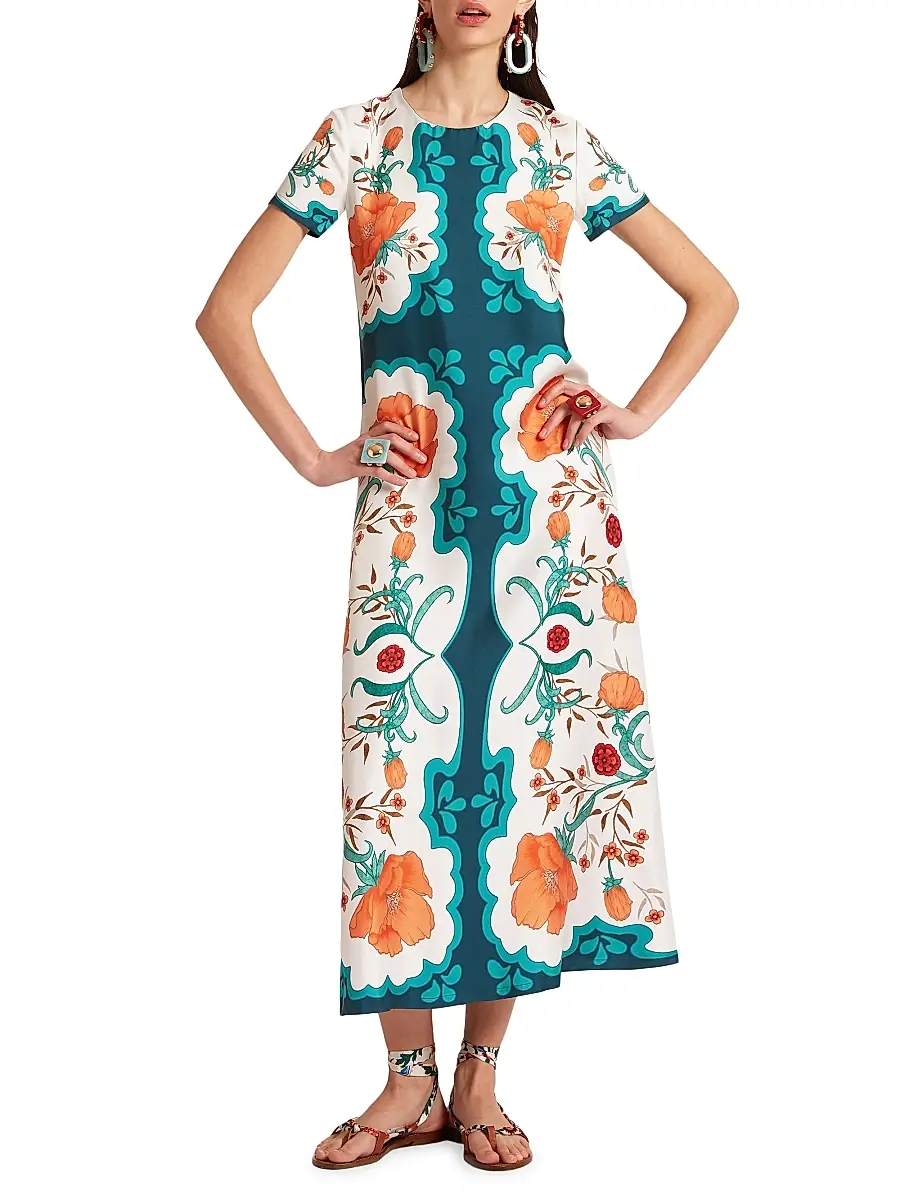 La DoubleJ Women's Swing Dress - Morpheus Placee Orange | Thumbnail 3 La DoubleJ Women's Swing Dress - Morpheus Placee Orange | Thumbnail 3