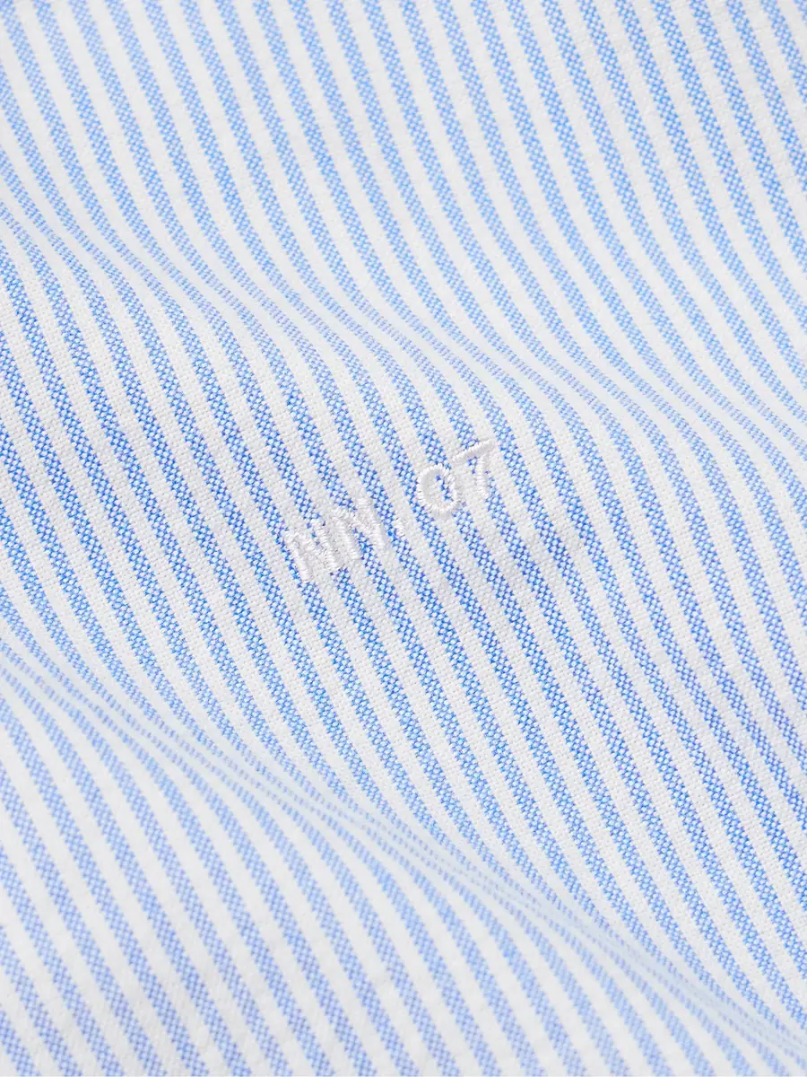 NN07 Colby 5910 Button-Down Collar Logo-Embroidered Striped Organic Cotton Shirt - Men | Thumbnail 5 NN07 Colby 5910 Button-Down Collar Logo-Embroidered Striped Organic Cotton Shirt - Men | Thumbnail 5