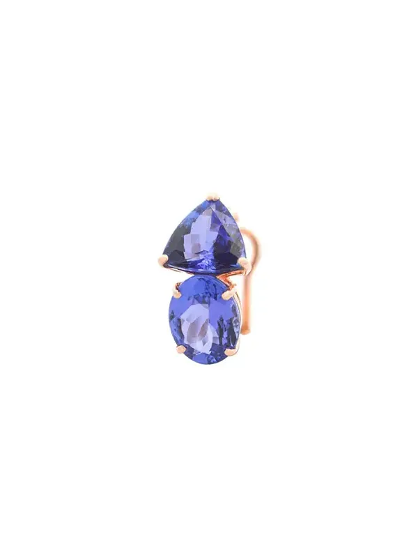 3.75ct Tanzanite 18K Gold Two Stone Earcuff 3.75ct Tanzanite 18K Gold Two Stone Earcuff