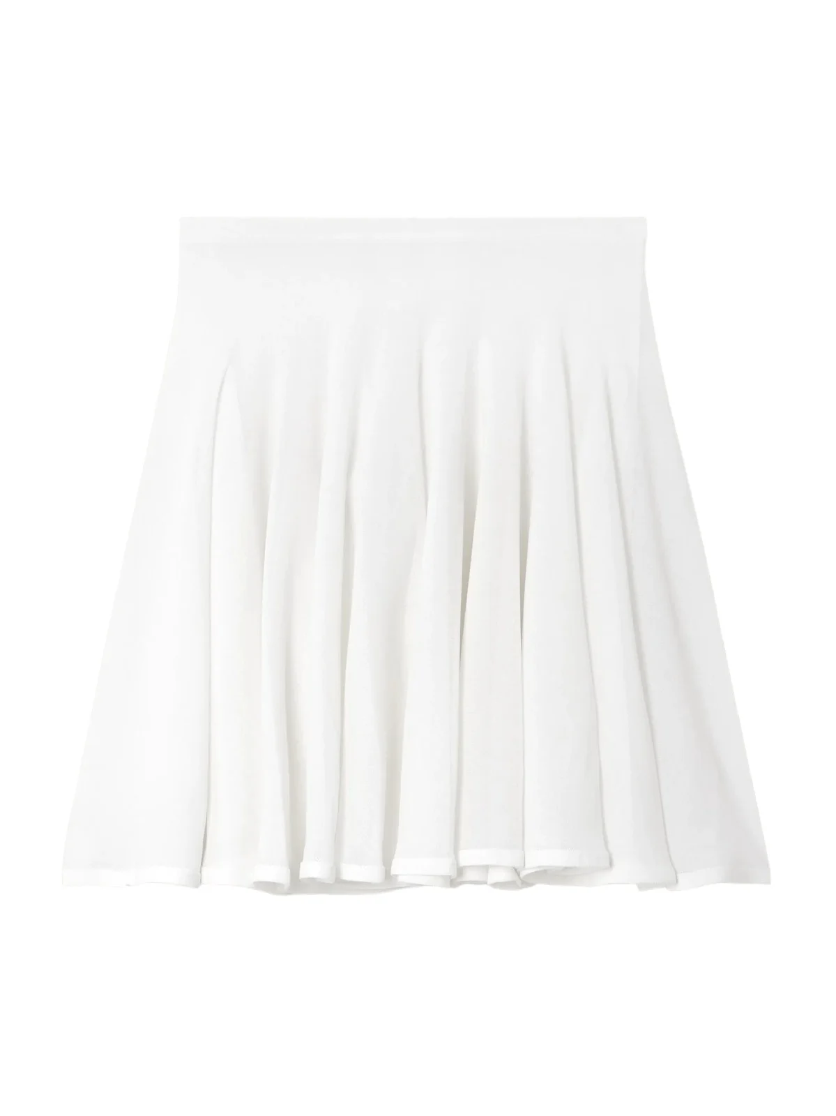 Pleated Jersey Mini Skirt