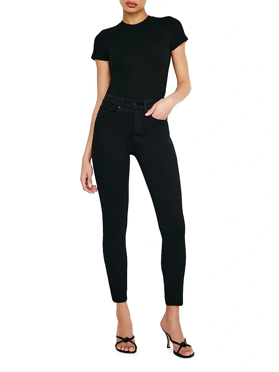 GOOD AMERICAN Women's Good Legs Crop Skinny Jeans | Thumbnail 2 GOOD AMERICAN Women's Good Legs Crop Skinny Jeans | Thumbnail 2