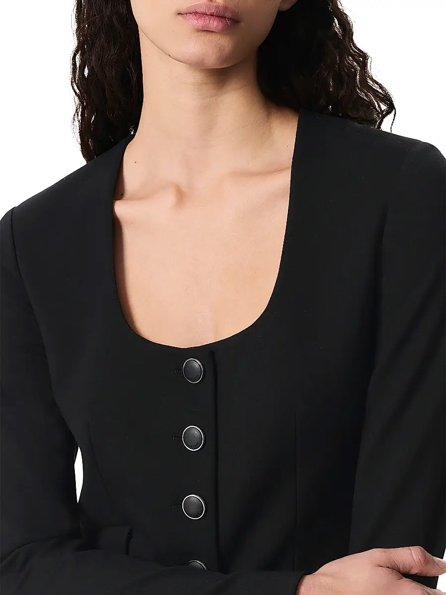rag & bone Women's Roslyn Ponte U-Neck Blazer | Thumbnail 4 rag & bone Women's Roslyn Ponte U-Neck Blazer | Thumbnail 4
