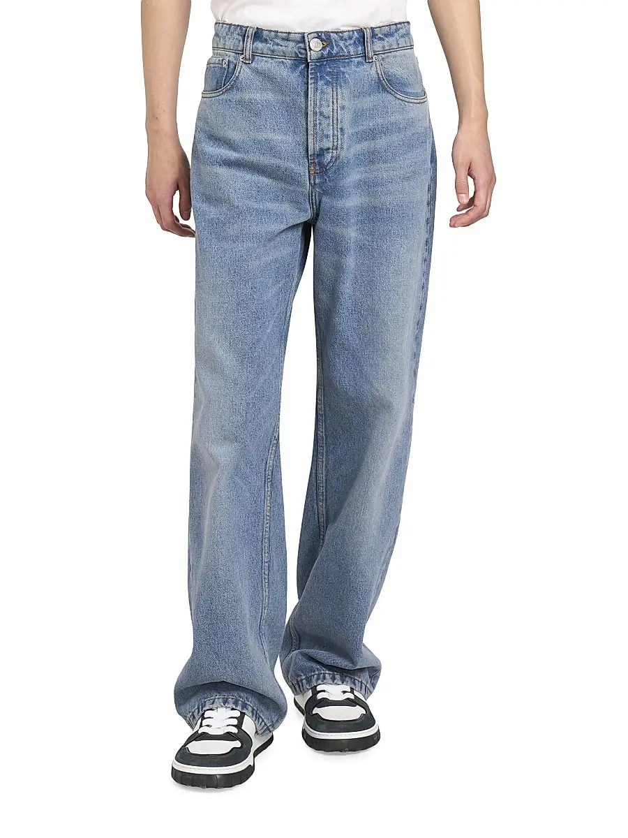 AMI PARIS Men's Classic Fit Straight-Leg Jeans | Thumbnail 3 AMI PARIS Men's Classic Fit Straight-Leg Jeans | Thumbnail 3