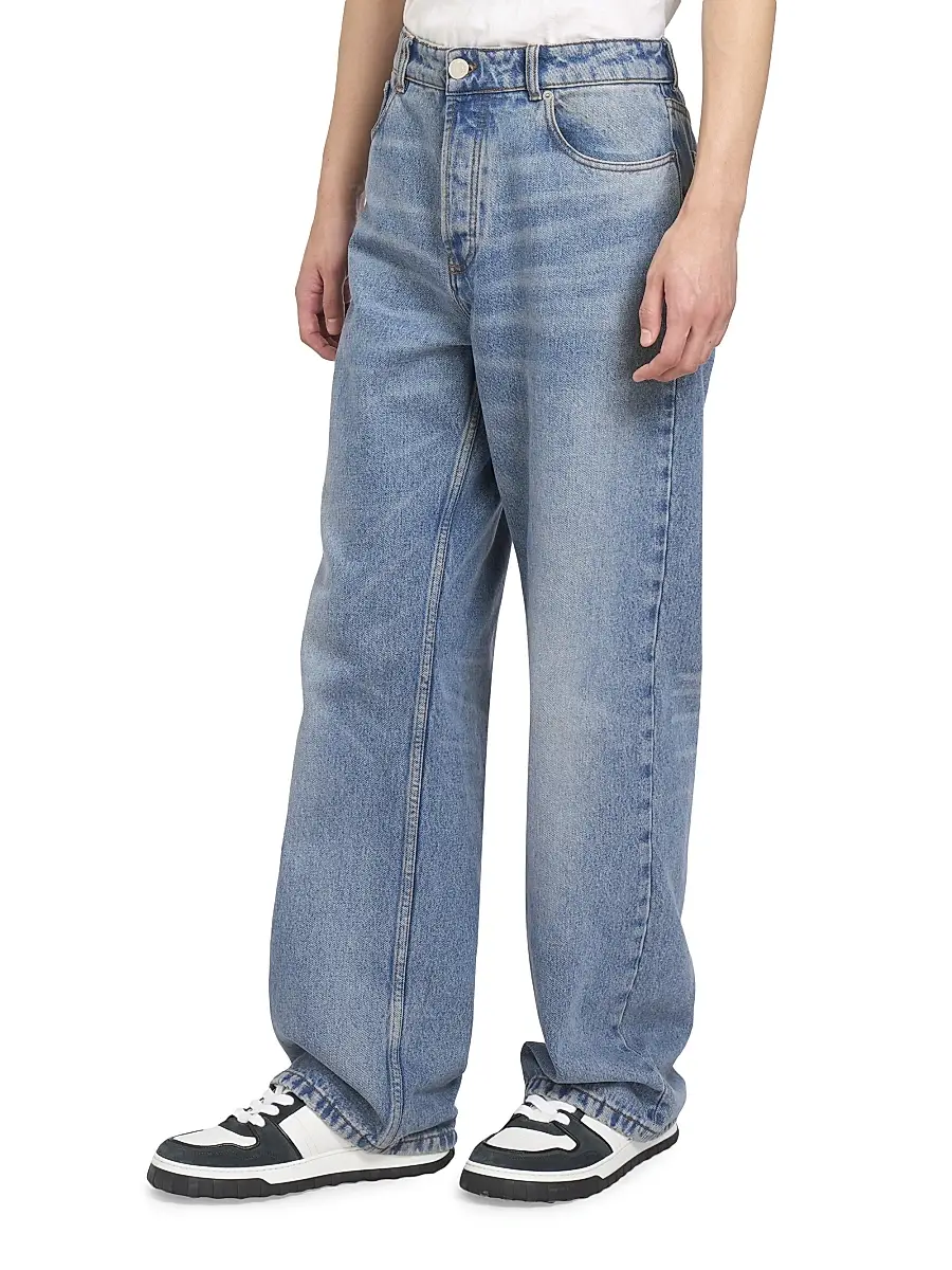 AMI PARIS Men's Classic Fit Straight-Leg Jeans | Thumbnail 4 AMI PARIS Men's Classic Fit Straight-Leg Jeans | Thumbnail 4