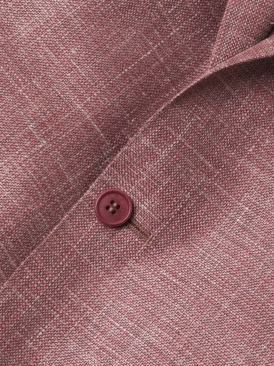 Canali Men's Solid Textured Wool-Silk-Linen Sport Coat | Thumbnail 6