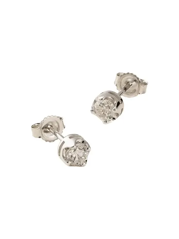 Small Illusion 18-karat White Gold Diamond Earrings Small Illusion 18-karat White Gold Diamond Earrings