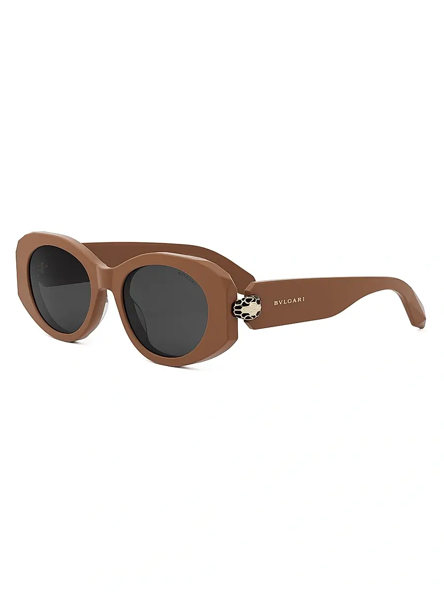 BVLGARI Women's Serpenti Forever 52MM Oval Sunglasses - Light Brown Smoke | Image 1 BVLGARI Women's Serpenti Forever 52MM Oval Sunglasses - Light Brown Smoke | Image 1