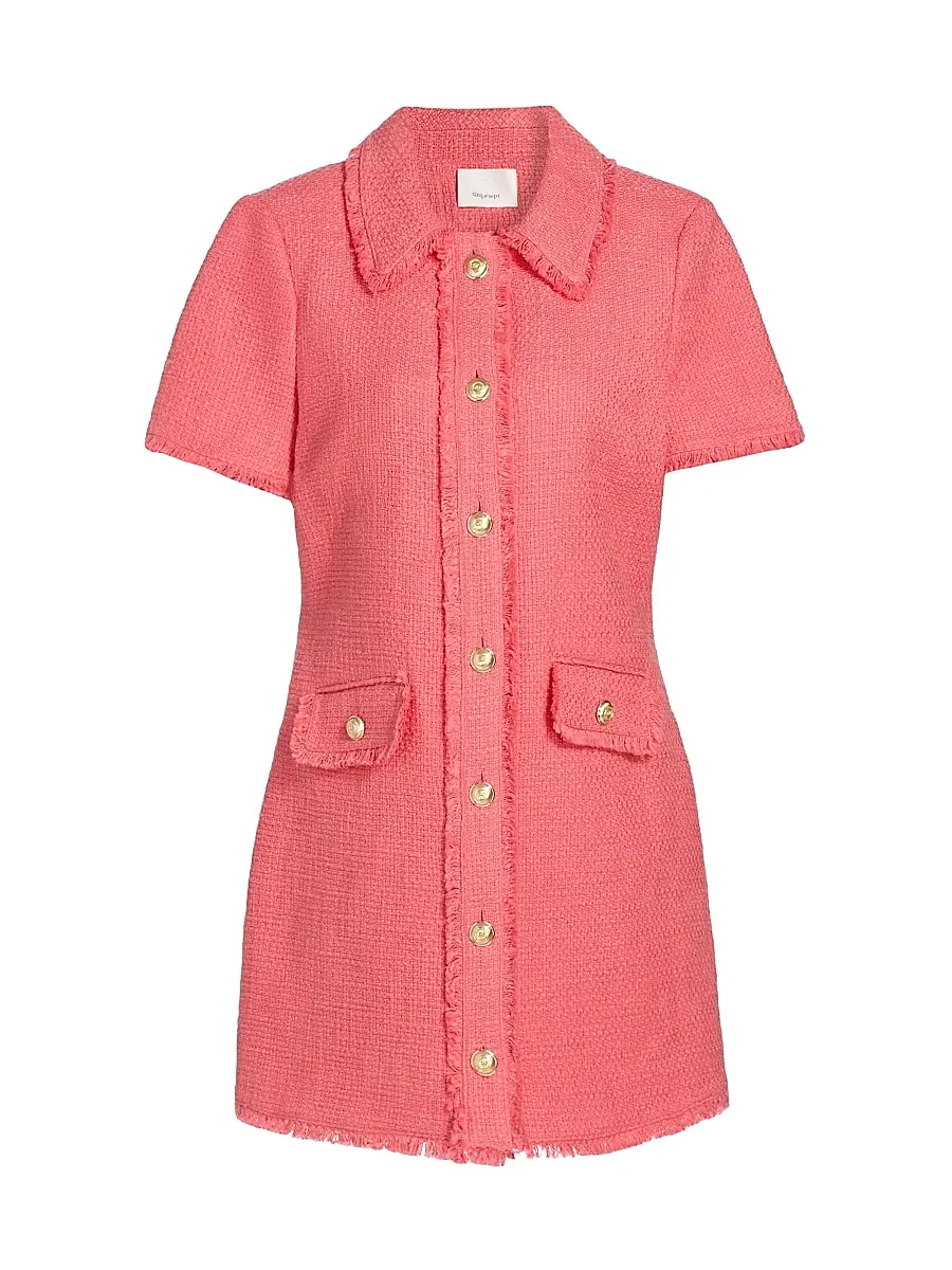 Cinq à Sept Women's Pammy Cotton Tweed A-Line Minidress - Sunset Blush | Image 1 Cinq à Sept Women's Pammy Cotton Tweed A-Line Minidress - Sunset Blush | Image 1