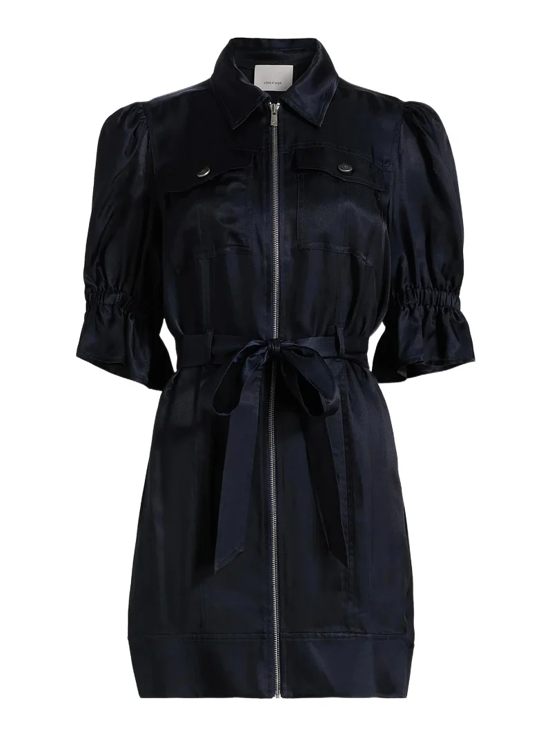Women's Holly Satin Puff-Sleeve Minidress Women's Holly Satin Puff-Sleeve Minidress