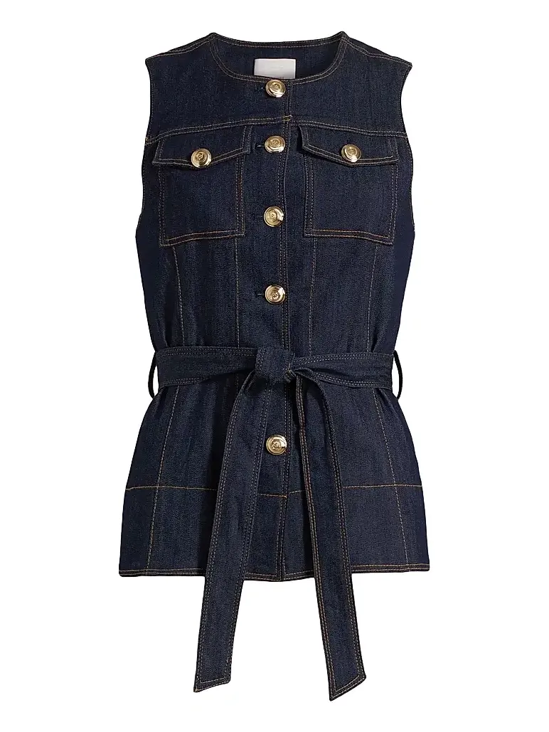 Cinq à Sept Women's Reenee Denim Tie-Waist Vest