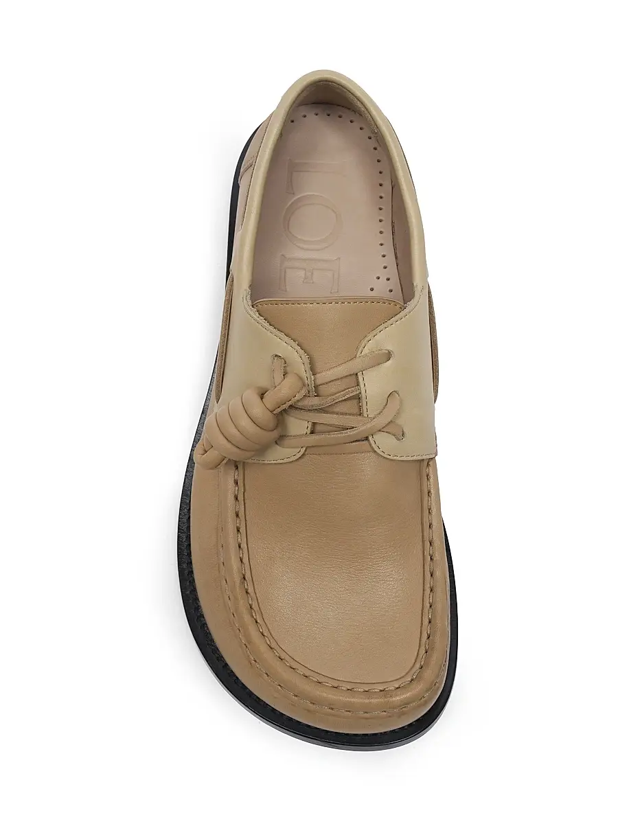 Loewe Women's Campo Leather Boat Shoes | Thumbnail 4