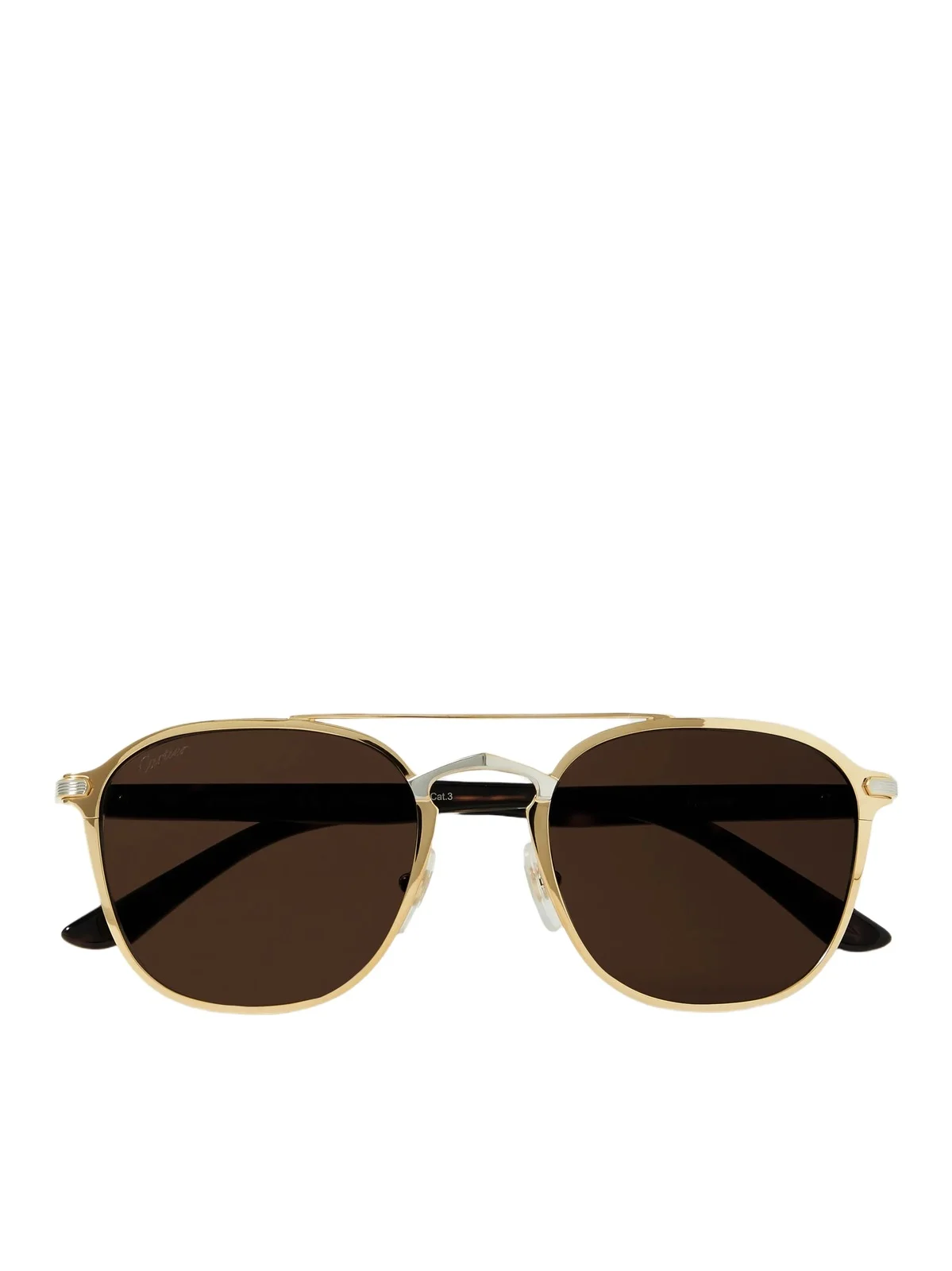 Double-Bridge Aviator-Style Two-Tone Metal and Tortoiseshell Acetate Sunglasses - Men Double-Bridge Aviator-Style Two-Tone Metal and Tortoiseshell Acetate Sunglasses - Men